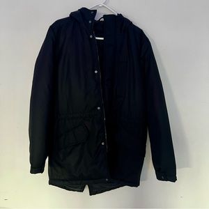 Parka PRODUKT (Jack&Jones) Warm Winter Jacket all black with zippers & buttons